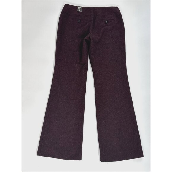The Limited Wool Pants Womens 6 Maroon Trousers Cassidy Fit Wide Leg Office NEW - Picture 3 of 13
